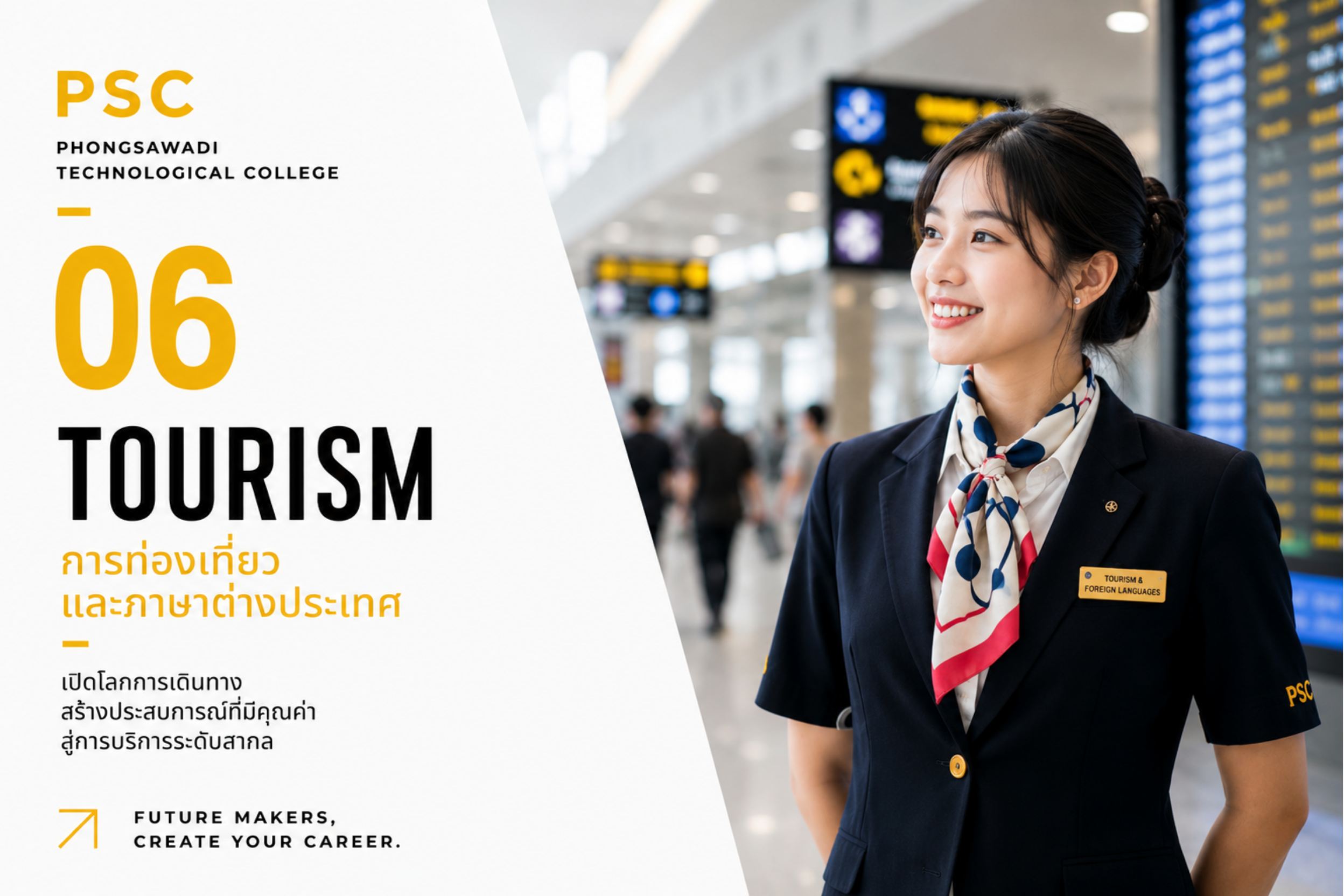สาขาการท่องเที่ยวและภาษาต่างประเทศ Tourism and Foreign Languages วิทยาลัยเทคโนโลยีพงษ์สวัสดิ์ PSC